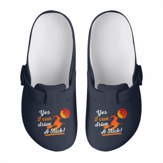 Discover Halloween Witch Broom Yes I Can Drive A Stick Slip On Clogs