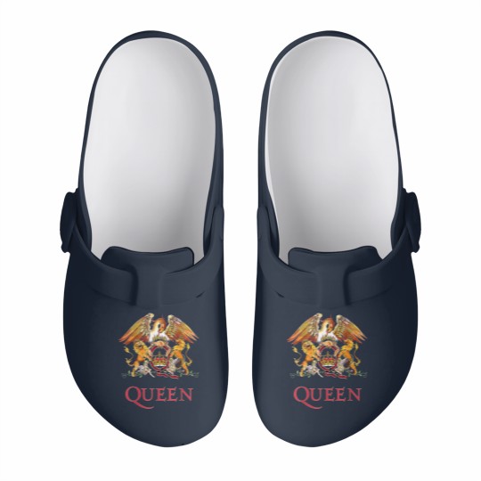 Discover Queen White Crest Freddie Mercury Brian May Slip On Clogs Slip On Clogs