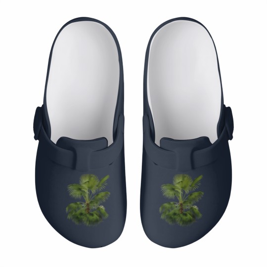 Discover Palm Tree Botanical Illustration Slip On Clogs