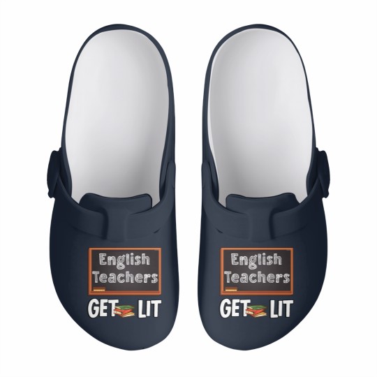 Discover Book Chalk Teacher English Literature Blackboard Slip On Clogs