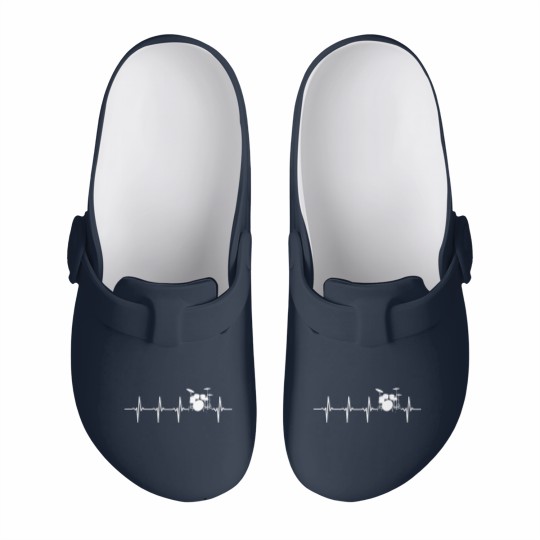 Discover Drummer Heartbeat Gift For Drummers & Percussionists - Drummer - Slip On Clogs