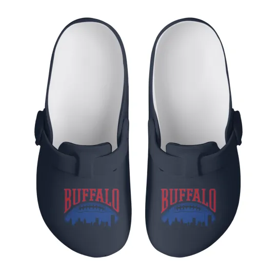 Discover Buffalo Football Vintage Skyline New York Bills Ma Slip On Clogs