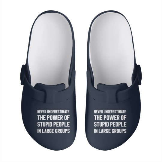 Discover Never Underestimate The Power Of Stupid People Slip On Clogs