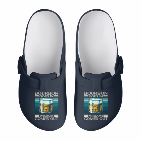 Discover Bourbon goes in Wisdom comes out Whiskey Lover - Bourbon - Slip On Clogs