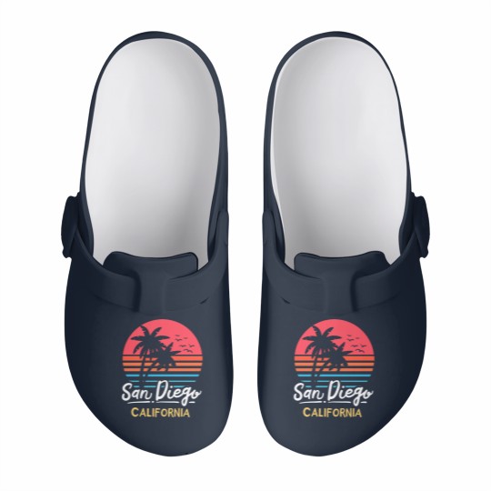 Discover San Diego California CA Vintage Slip On Clogs