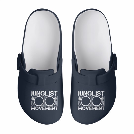 Discover JUNGLIST MOVEMENT DNB DRUM AND BASS RAVE Drummer Slip On Clogs