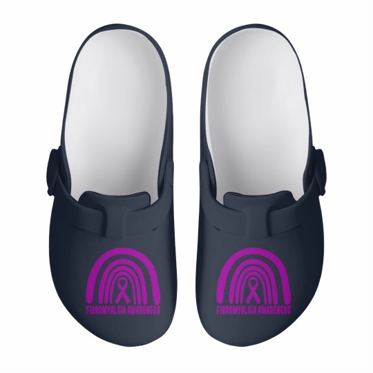 Discover Fibromyalgia Rainbow Day National Fibromyalgia Awareness Classic Slip On Clogs