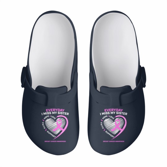 Discover Loving Memory Slip On Clogs Sister Breast Cancer Awareness Slip On Clogs