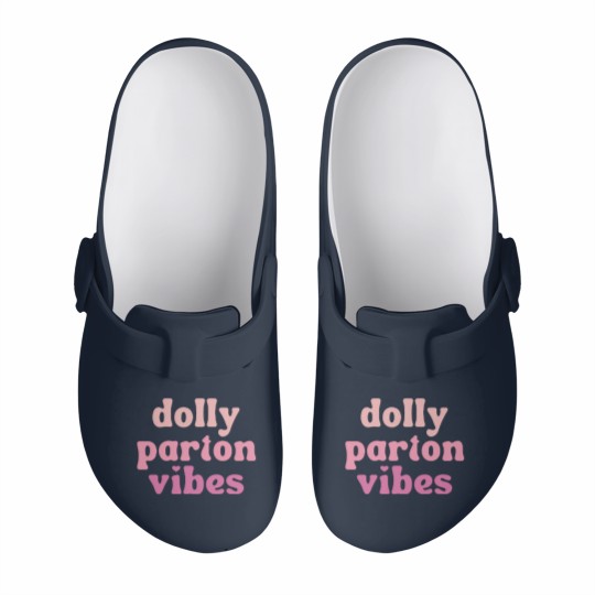 Discover Dolly Parton Vibes Slip On Clogs | Dolly Parton Slip On Clogs for Women | Unisex Graphic Slip On Clogs | Retro Dolly Slip On Clogs | Country Retro Style Slip On Clogs