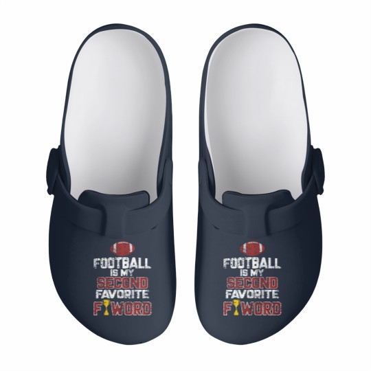 Discover Football is My Second Favorite F-Word Gifts - Football Is My Second Favorite F Word - Slip On Clogs