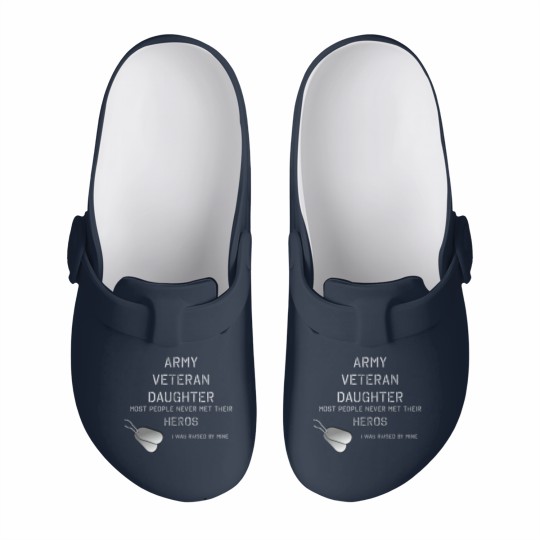 Discover ARMY VETERAN DAUGHTER Slip On Clogs