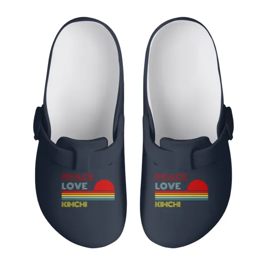 Discover Peace Love Kimchi Retro Vintage Slip On Clogs