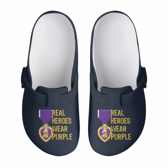 Discover Purple Heart Military Real Heroes Wear Purple Slip On Clogs