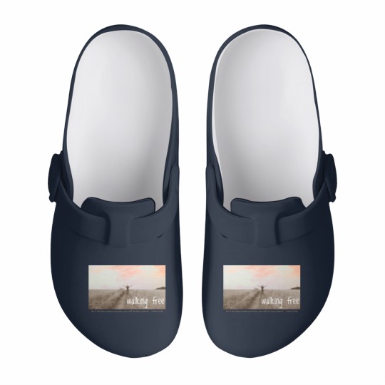 Discover Walking Free - Freedom because of Jesus Christ Slip On Clogs