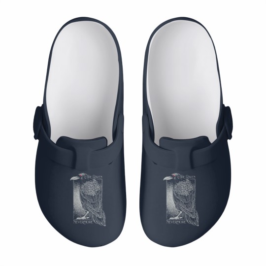 Discover Edgar Allan Poe The Raven Nevermore Distressed Slip On Clogs