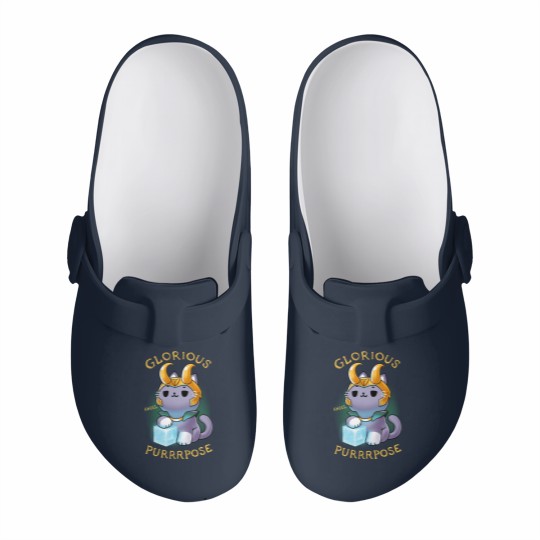 Discover Glorious Purrrpose - Loki cat variant - Kneel - Loki Cat - Slip On Clogs
