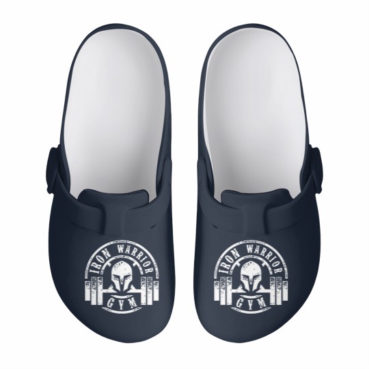 Discover IRON WARRIOR MENS BODYBUILDING GYM MOTIVATION MMA Slip On Clogs