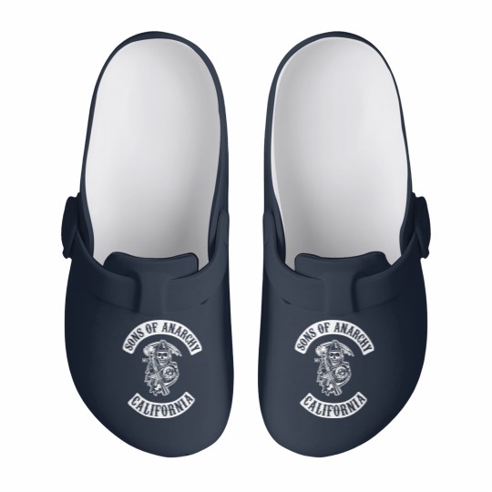 Discover Mens Sons of Anarchy Slip On Clogs (on back)