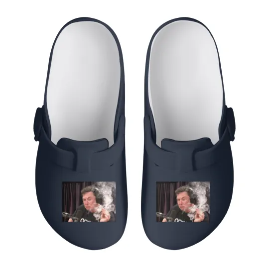 Discover Pfnetie  Elon Musk Smokes Short Sleeve Slip On Clogs