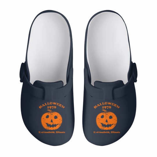 Discover Halloween 1978 holiday spooky gift myers pumpkin haddonfield Slip On Clogs