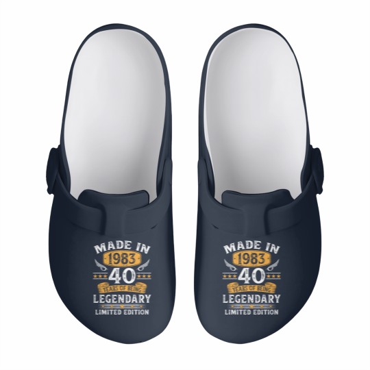 Discover Made In 1983 40 Years Old Gifts 40th Birthday Slip On Clogs