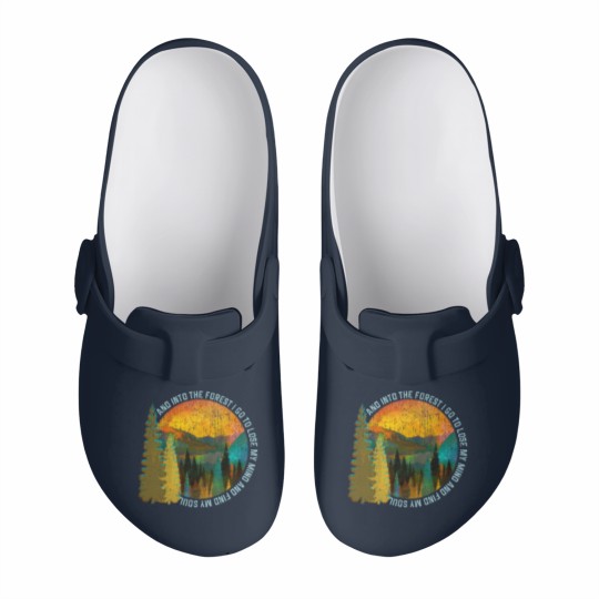 Discover Into The Forest I Go Hiking Slip On Clogs Nature Lover Ca Slip On Clogs