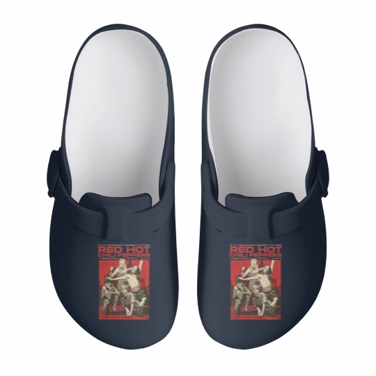 Discover Vintage Retro Red Hot Chili Peppers Concert Graphic Slip On Clogs, Red Hot Chili Peppers Slip On Clogs