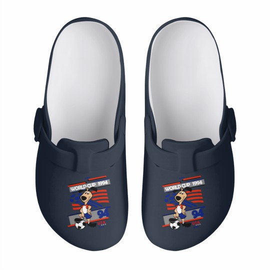 Discover Striker - USA 94 Classic Slip On Clogs, Vintage Mascot World Cup Slip On Clogs