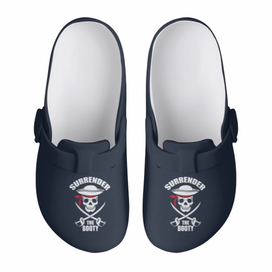 Discover Surrender to Booty Funny Pirate Saber Gift Slip On Clogs