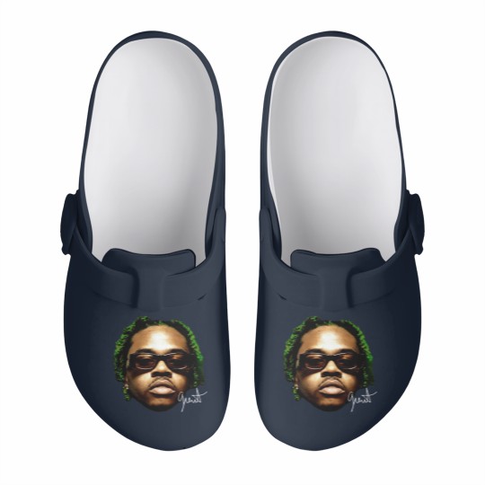Discover GUNNA Slip On Clogs, Rare Hip Hop Graphic Print, Rap Slip On Clogs