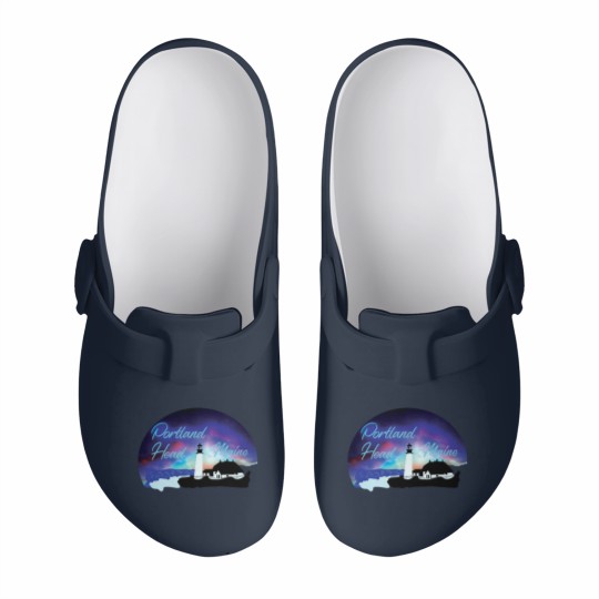 Discover Portland Head Lighthouse, Maine, Souvenir, Gift, Slip On Clogs