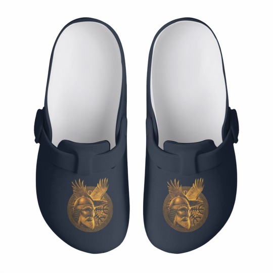 Discover Norse God ODIN & Huginn Raven Men's Slip On Clogs