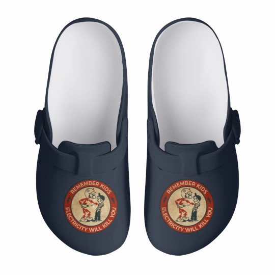 Discover Electricity Will Kill You Kids - Electricity Will Kill You - Slip On Clogs