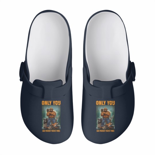 Discover smuky the bear - only you can prevent forest fires Classic Slip On Clogs