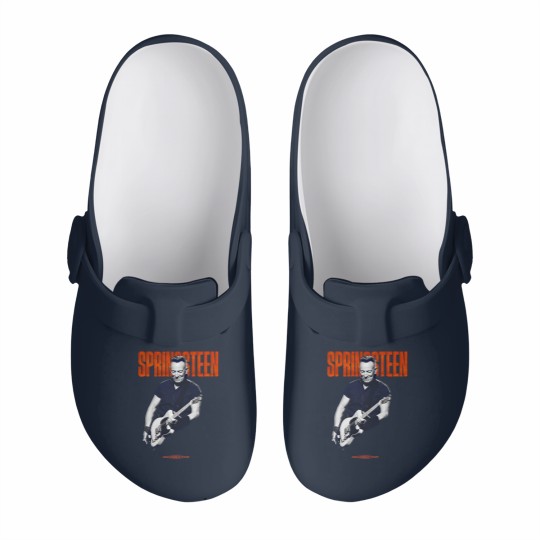 Discover Springsteen and the E Street Band 2023 World Tour Guitar Slip On Clogs - Vintage Springsteen World Tour 23 Slip On Clogs