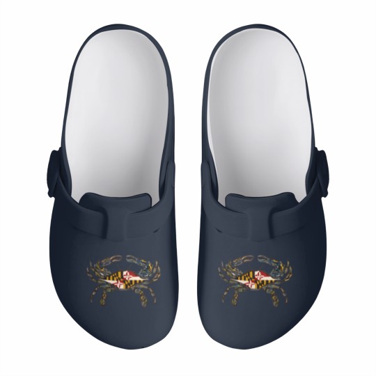 Discover Royal Blue Maryland Flag Crab - Slip On Clogs