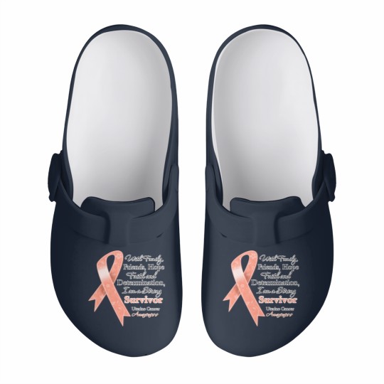 Discover Uterine Cancer Support Strong Survivor Slip On Clogs