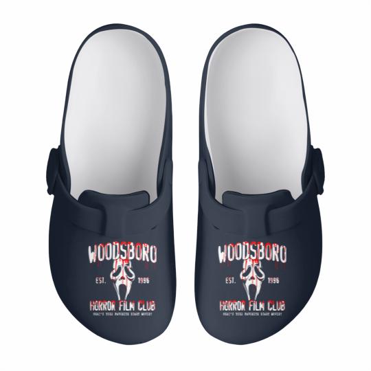 Discover Horror Ghost Face Slip On Clogs, Woodsboro Horror Film Club