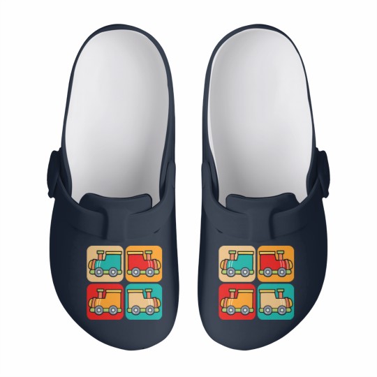 Discover Train Slip On Clogs Little Retro Trains I Kids I Railway I Toddler Train Slip On Clogs Slip On Clogs