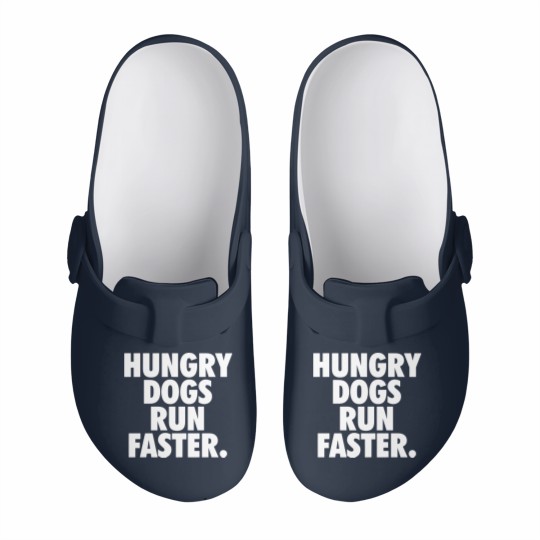Discover Hungry Dogs Run Faster - Underdogs Hungry Dogs - Slip On Clogs