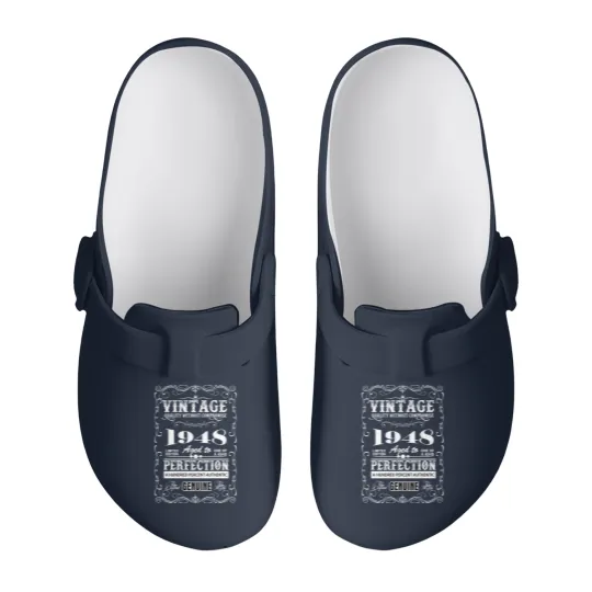 Discover Premium Vintage 1948 Aged To Perfection Slip On Clogs