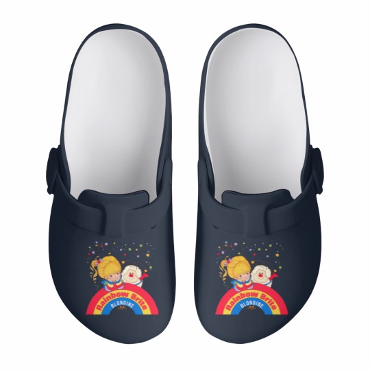 Discover Vintage Blondine Rainbow Brite Slip On Clogs