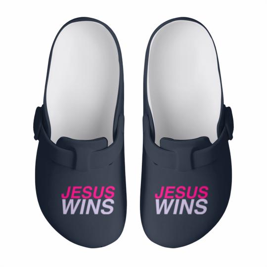 Discover Jesus Wins Slip On Clogs