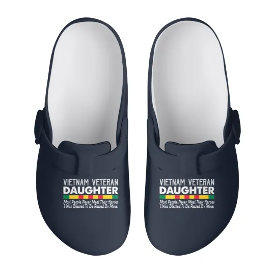 Discover Daughter of a Vietnam Veteran Slip On Clogs