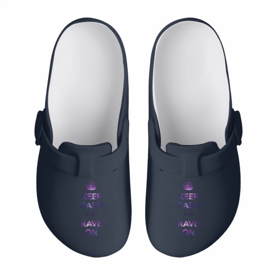 Discover Keep calm & Rave on Slip On Clogs