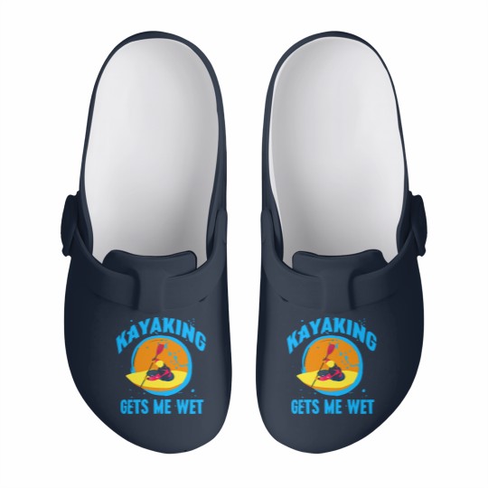 Discover Hubie Halloween Inspired "Kayaking Gets Me Wet" Slip On Clogs