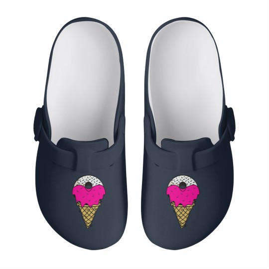 Discover Donut Ice Cream Melting donut ice cream Slip On Clogs
