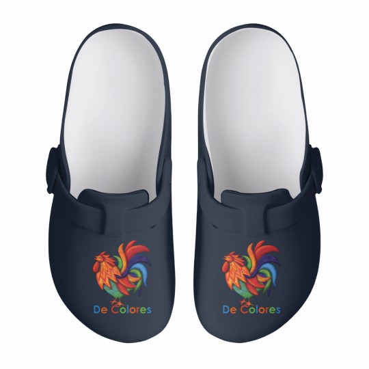 Discover De Colores Rooster Gallo Men's Jersey Polo Slip On Clogs