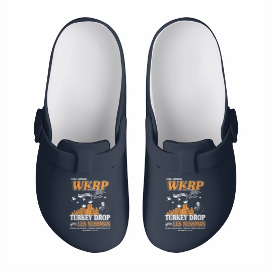 Discover Les Nessman Slip On Clogs Funny Thanksgiving Movie Slip On Clogs DMN Slip On Clogs Black