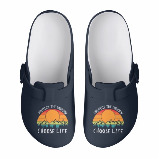 Discover Pro-Life, Protect The Unborn Choose Life Slip On Clogs